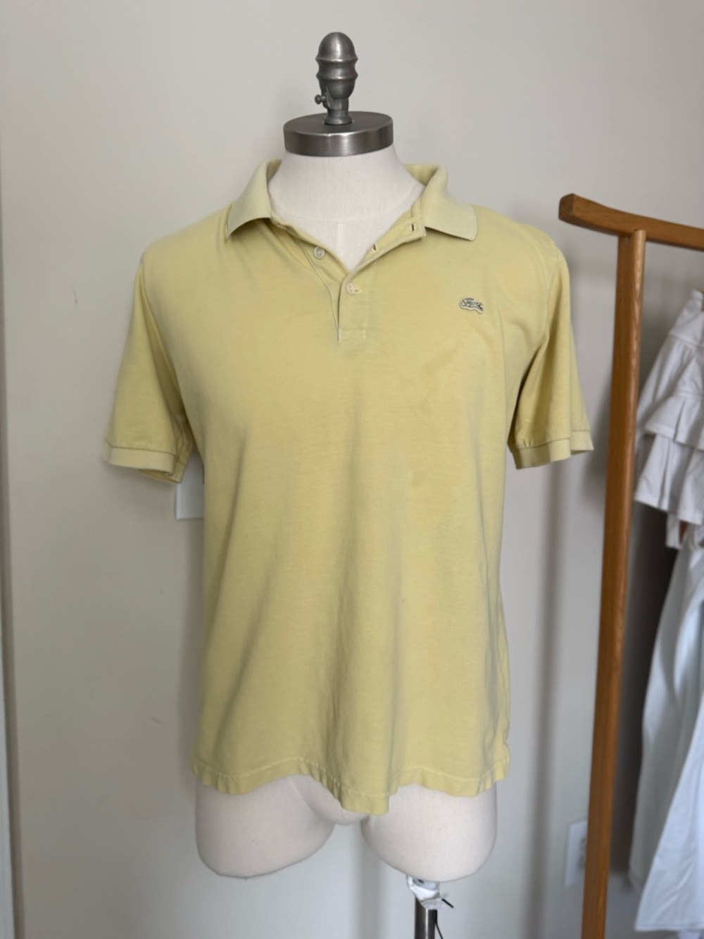 Lacoste Pale Yellow Men's Short Sleeve Cotton Polo